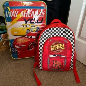 CARS Suit case and Bookbag